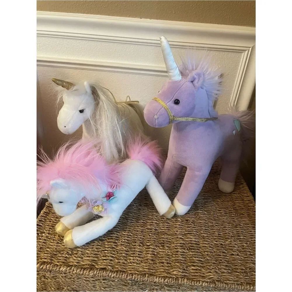 Unicorn Plush Animals Gund Douglas set of 3!